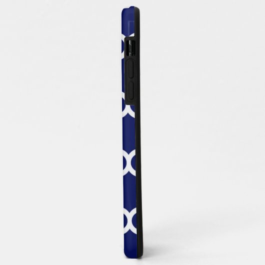 Navy WhMoroccan #5 Raspberry 3 Initiaal monogram Case-Mate iPhone Case (Achterkant/links)