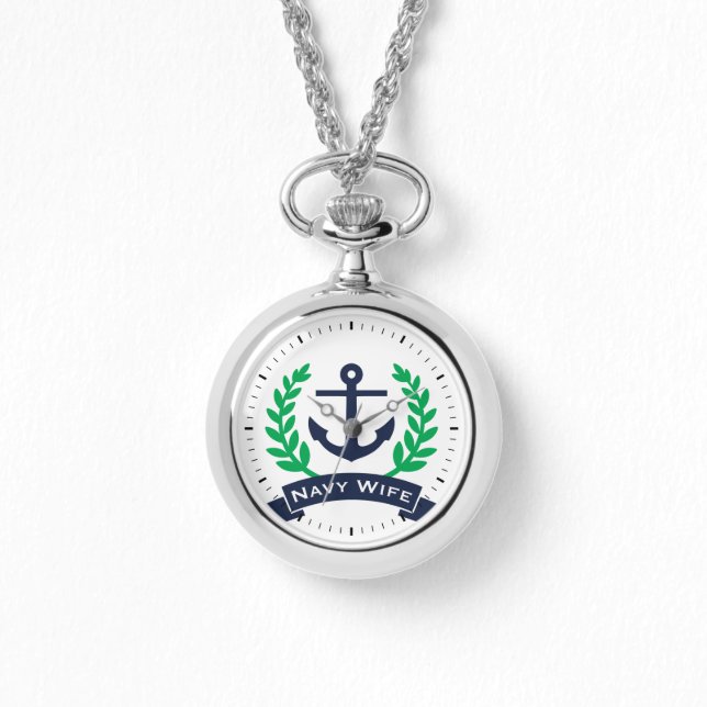 Navy Wife Anchor Horloge (Voorkant)