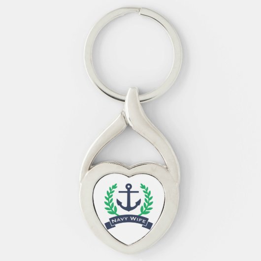 Navy Wife Anchor Sleutelhanger (Voorkant)