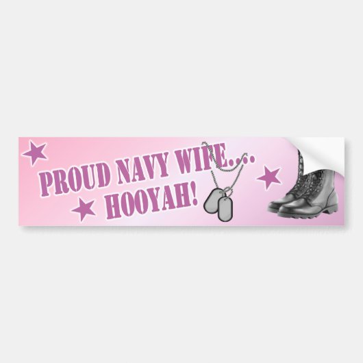Navy Wife Bumpersticker (Voorkant)