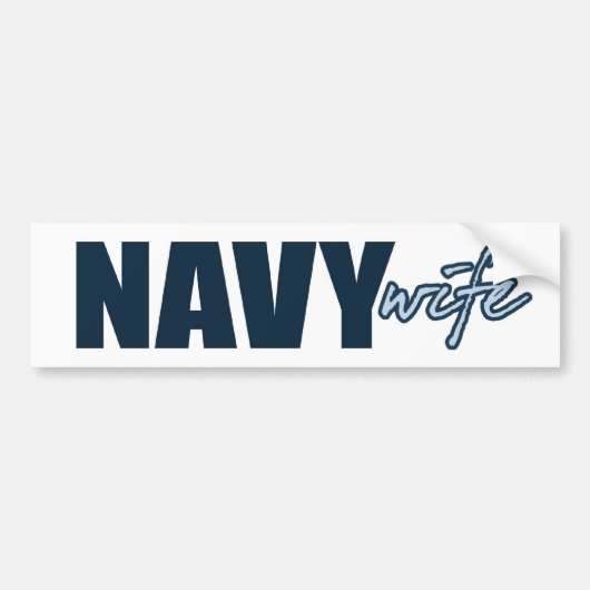 NAVY WIFE BUMPERSTICKER (Voorkant)