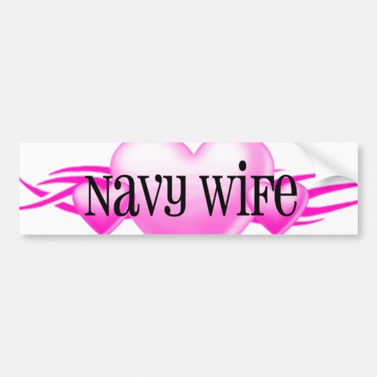 Navy Wife Bumpersticker (Voorkant)
