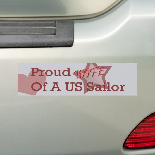 Navy Wife Bumpersticker (Op auto)