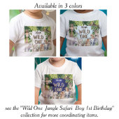 Navy Wild One, Oerwoud Safari Animals, Baby boy 1s