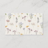Navy Wildflower Meadow Tuin Bruiloft Details QR Informatiekaartje (Achterkant)