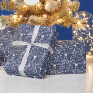 Navy Winter Christmas Cadeaupapier