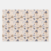 Navy Winter Christmas Inpakpapier Vel (Voorkant 3)