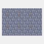 Navy Winter Christmas Inpakpapier Vel (Voorkant)