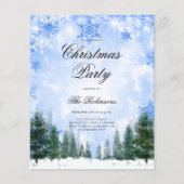 Navy Winter Kerstmis Uitnodigen Programma Menu (Voorkant)