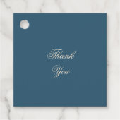 Navy Wit Bruiloft Bedankjes Labels (Voorkant)