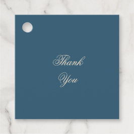 Navy Wit Bruiloft Bedankjes Labels