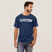 Navy & Wit CUSTOM T-shirt (Voorkant volledig)