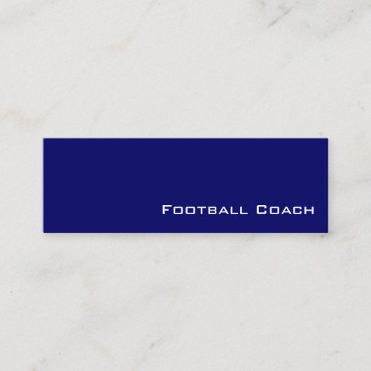 Navy wit football coach visitekaartjes (Voorkant)