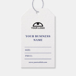 Navy Wit Uw Logo Social Media Prijs Cadeau Labels Cadeaulabel