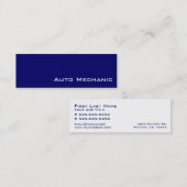 Navy witte auto monteur visitekaartjes (Voorkant / Achterkant)