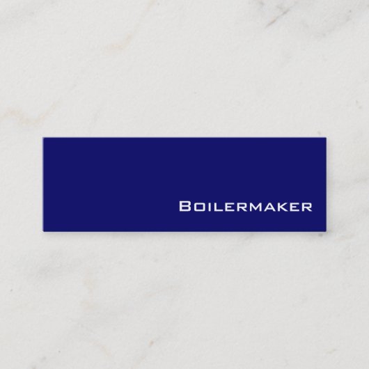 Navy witte Boilermaker visitekaartjes (Voorkant)