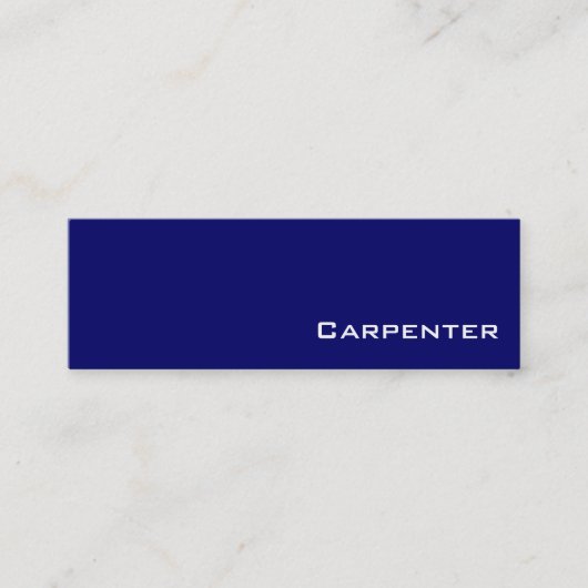 Navy witte Carpenter visitekaartjes (Voorkant)