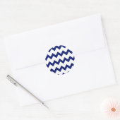 Navy Witte Chevrons Sticker (Envelop)
