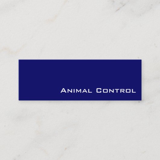 Navy witte dieren controle visitekaartjes (Voorkant)