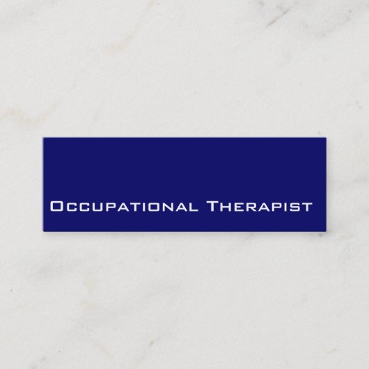 Navy witte Ergotherapeut visitekaartjes (Voorkant)