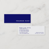 Navy witte hoortoestellen visitekaartjes (Voorkant / Achterkant)