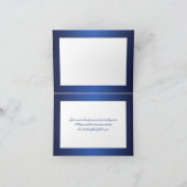 Navy, witte Keltische Liefdesknoop Dank je Kaart (Binnen)