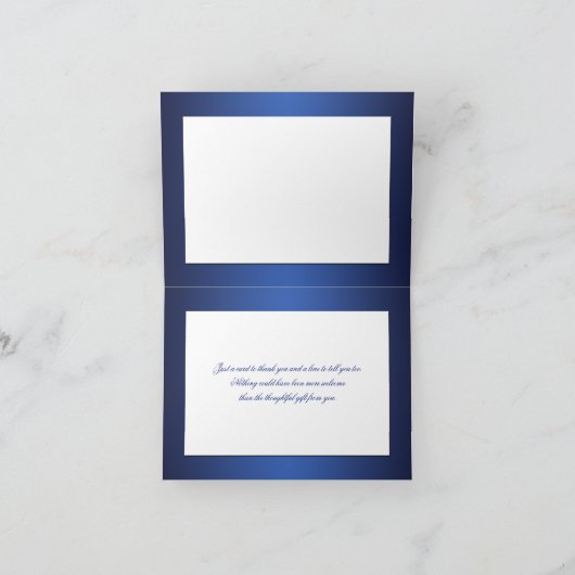 Navy, witte Keltische Liefdesknoop Dank je Kaart (Binnen)