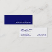 Navy witte lacrosse coach visitekaartjes (Voorkant / Achterkant)