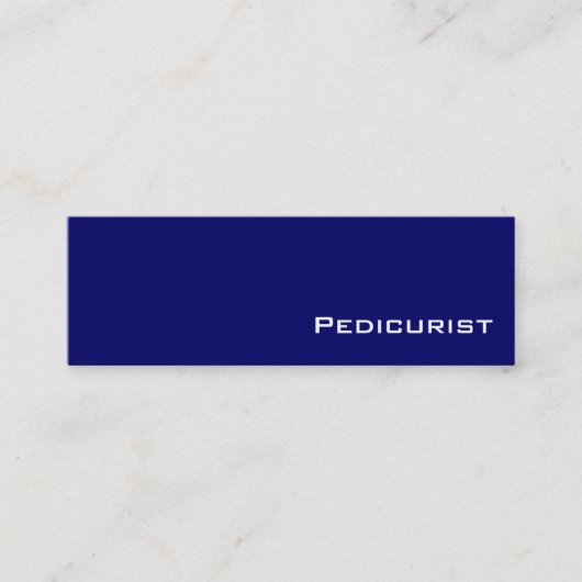 Navy witte Pedicurist visitekaartjes (Voorkant)