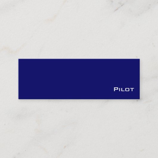 Navy witte piloot visitekaartjes (Voorkant)