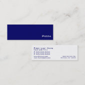 Navy witte pizza visitekaartjes (Voorkant / Achterkant)