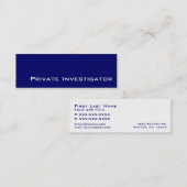 Navy witte privé-detective visitekaartjes (Voorkant / Achterkant)
