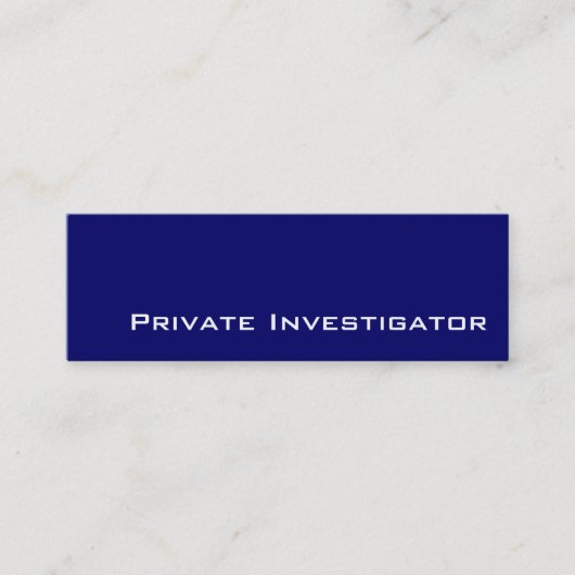 Navy witte privé-detective visitekaartjes (Voorkant)