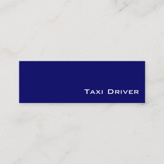 Navy witte Taxi Driver visitekaartjes (Voorkant)