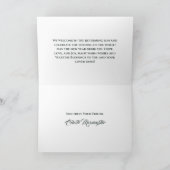 Navy & Witte Yuletide Zegeningen Winter Bloemen Feestdagen Kaart (Binnen)