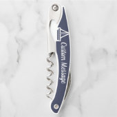 Navy & Witte Zeilboot Kurkentrekker (Voorkant)