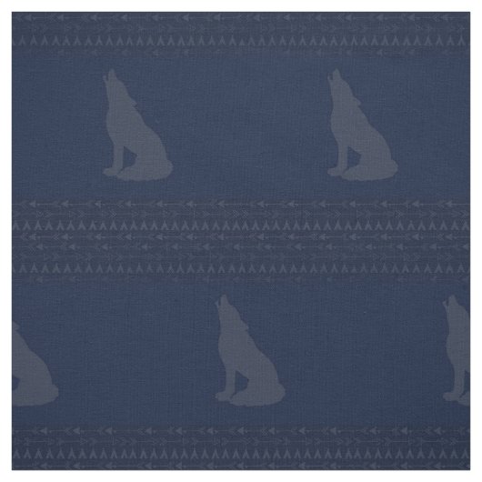 Navy Wolf Fabric Stof (Swatch)