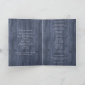Navy Wood Eucalyptus Wedding Program | Rustic Programma (Binnen)