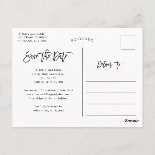 Navy Wood Sunflower String Lights Save the Date Briefkaart (Achterkant)