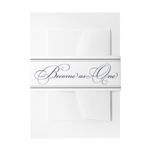 Navy wordt een Christelijke bruiloft Uitnodigingen Wikkel (Voorkant Voorbeeld)