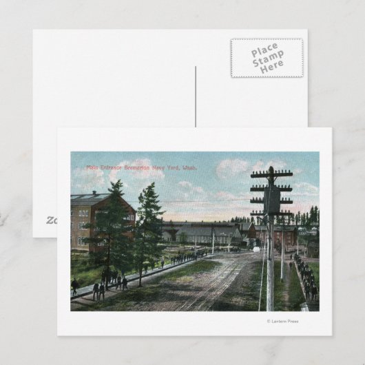 Navy Yard Main Entrance Uitzicht Briefkaart (Voorkant / Achterkant)