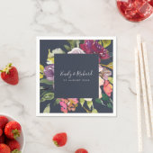 NAVY YELLOW BLUSH BURGUNDY FLORAL BUNCH WEDING SERVET (Insitu)