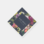 NAVY YELLOW BLUSH BURGUNDY FLORAL BUNCH WEDING SERVET (Hoek)