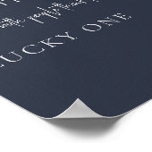 Navy Yellow Blush Burgundy Floral True Love Lucky Poster (Hoek)