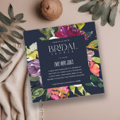 NAVY YELLOW BLUSH BURGUNDY FLORAL VRIJGEZELLENFEES KAART