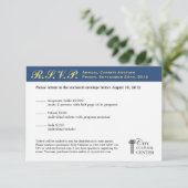 Navy yellow business gala event corporate RSVP (Staand voorkant)