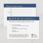 Navy yellow business gala event corporate RSVP (Voorkant / Achterkant)