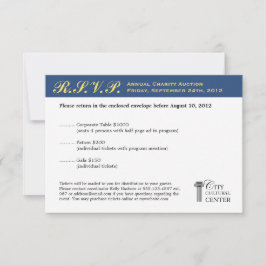 Navy yellow business gala event corporate RSVP