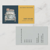 NAVY YELLOW GRAY TAXI HIRING CAB DRIVER SERVICE VISITEKAARTJE (Voorkant / Achterkant)