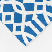 Navy & Yellow Trellis | Fleece Blanket (Hoek)